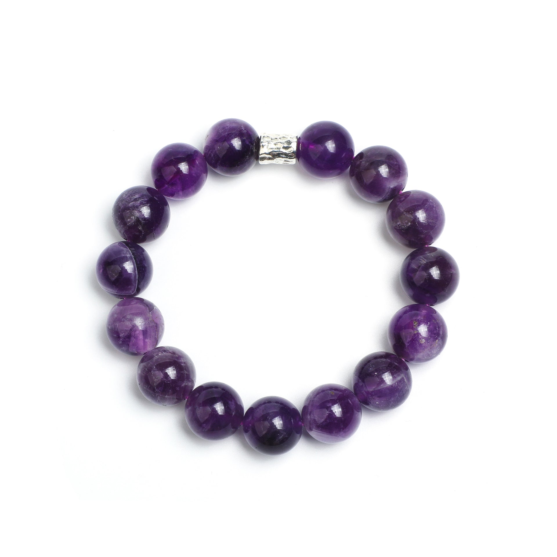 Luminous Revival Collection      Lingering Scent·Amethyst & Silver Bracelet