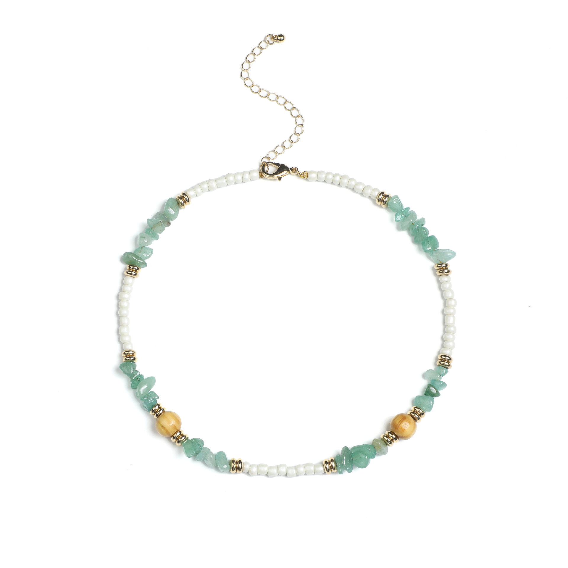 Zen Jade & Pearl Interval Necklace