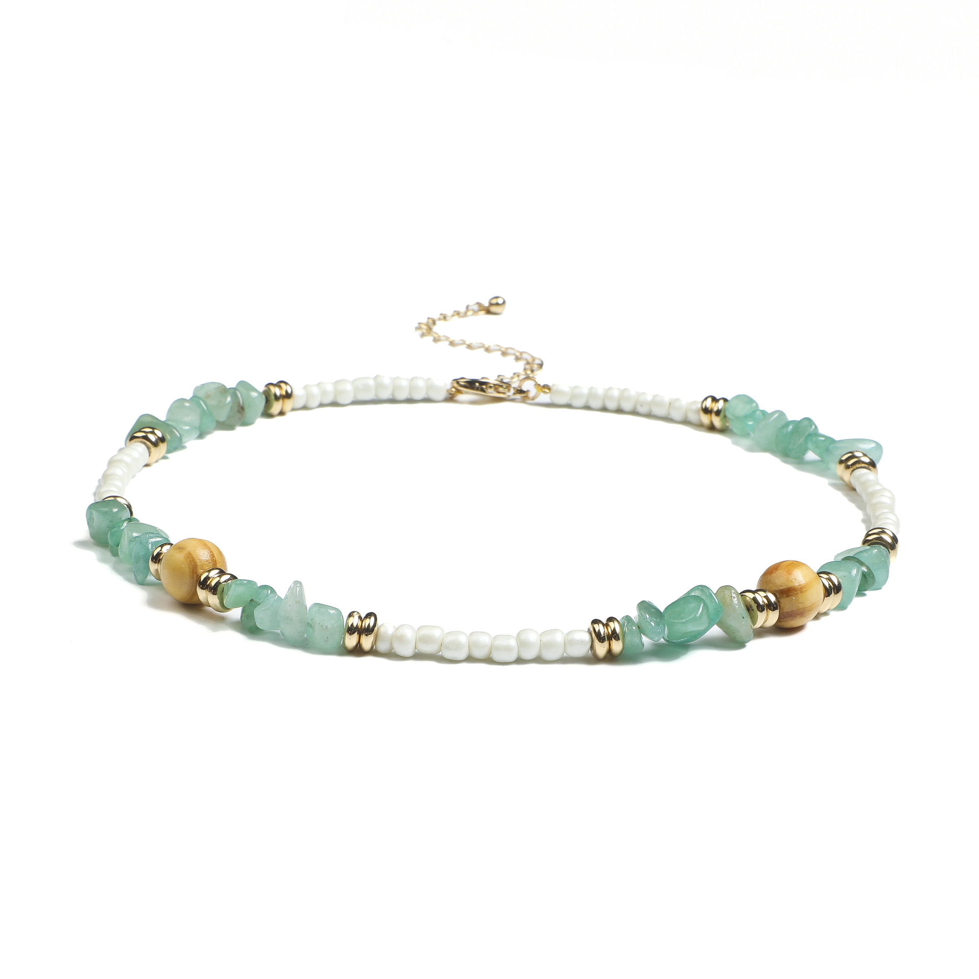 Zen Jade & Pearl Interval Necklace