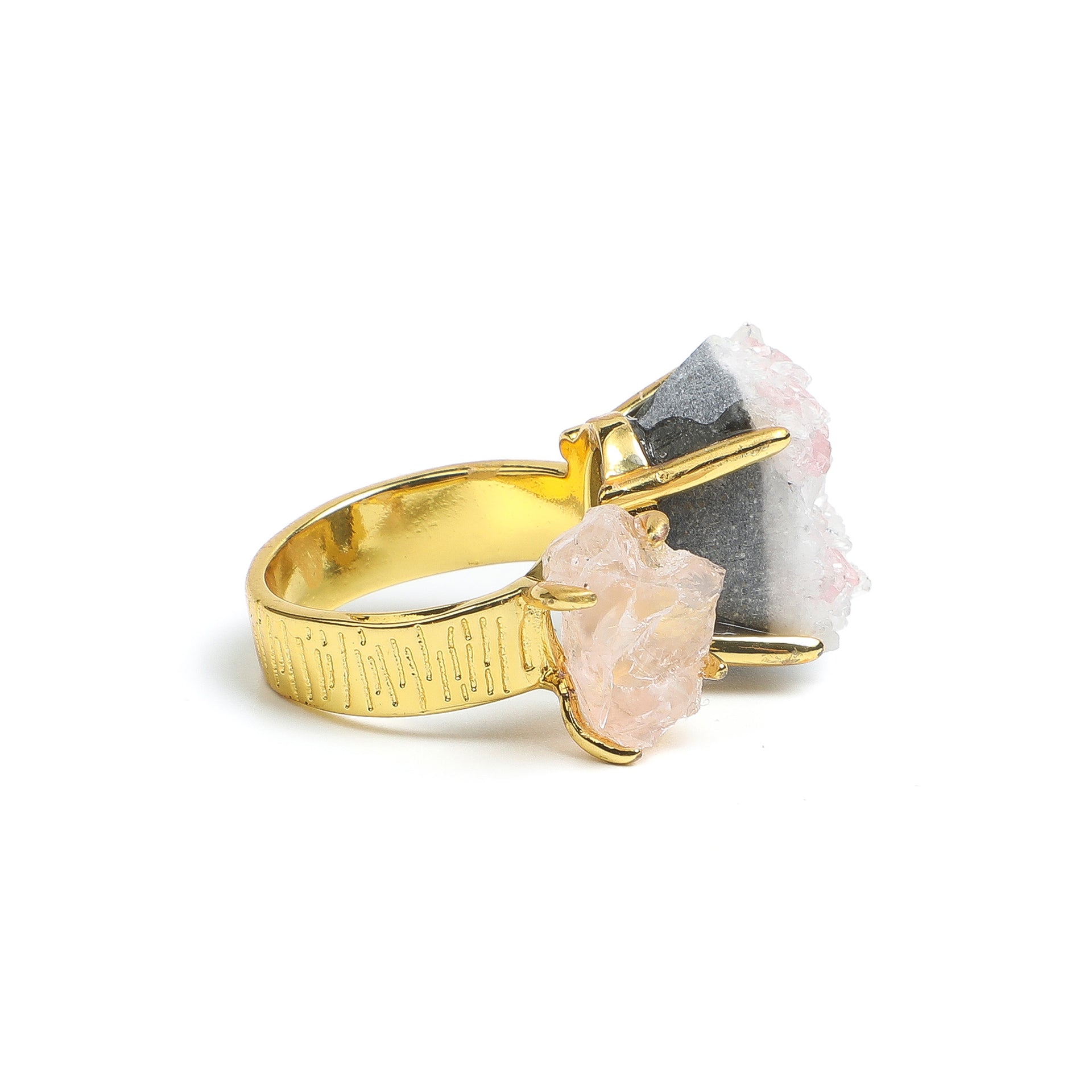 Rosestone Whisper Duo Ring
