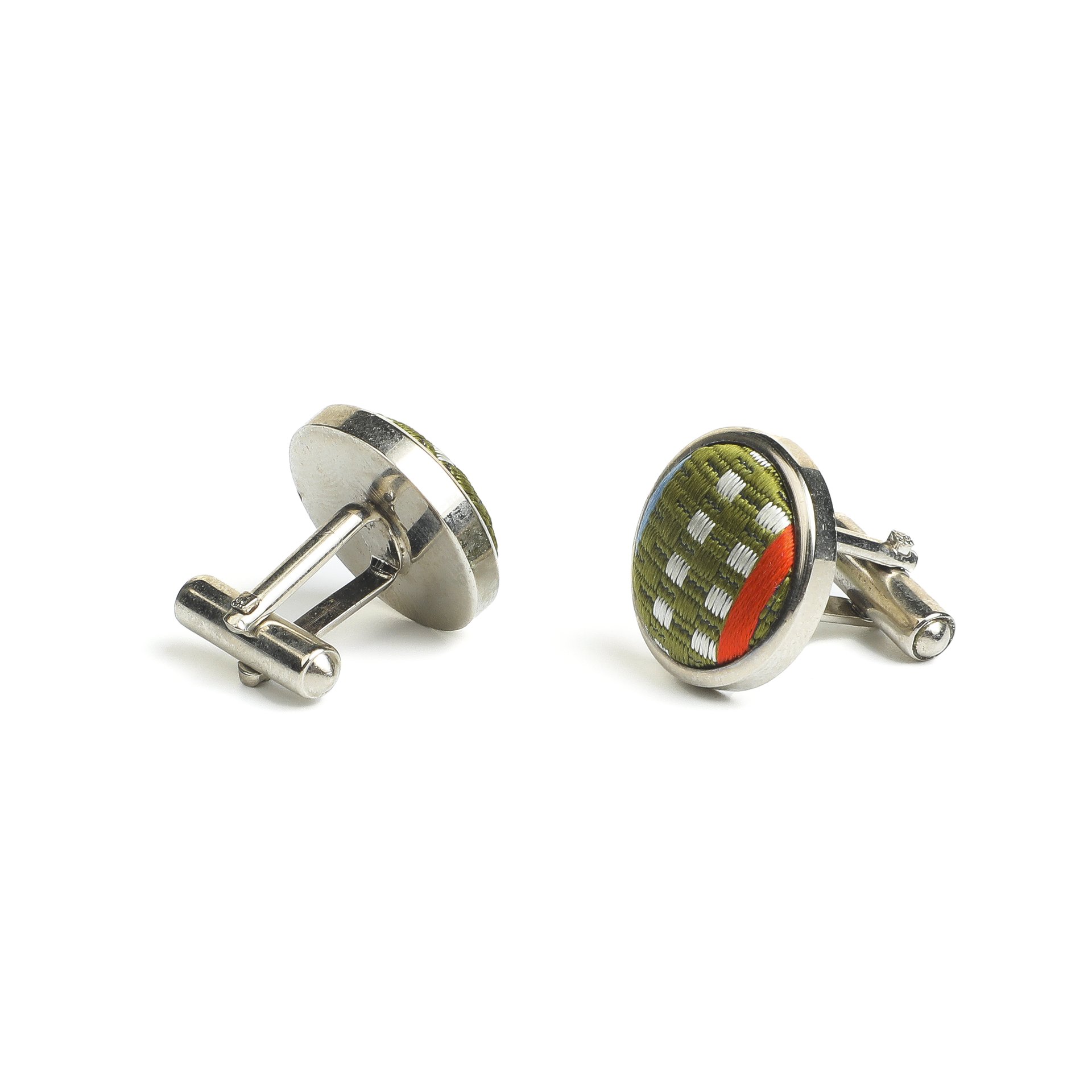 ARTLUMINNA | Japanese Vintage Woven Fabric Cufflinks