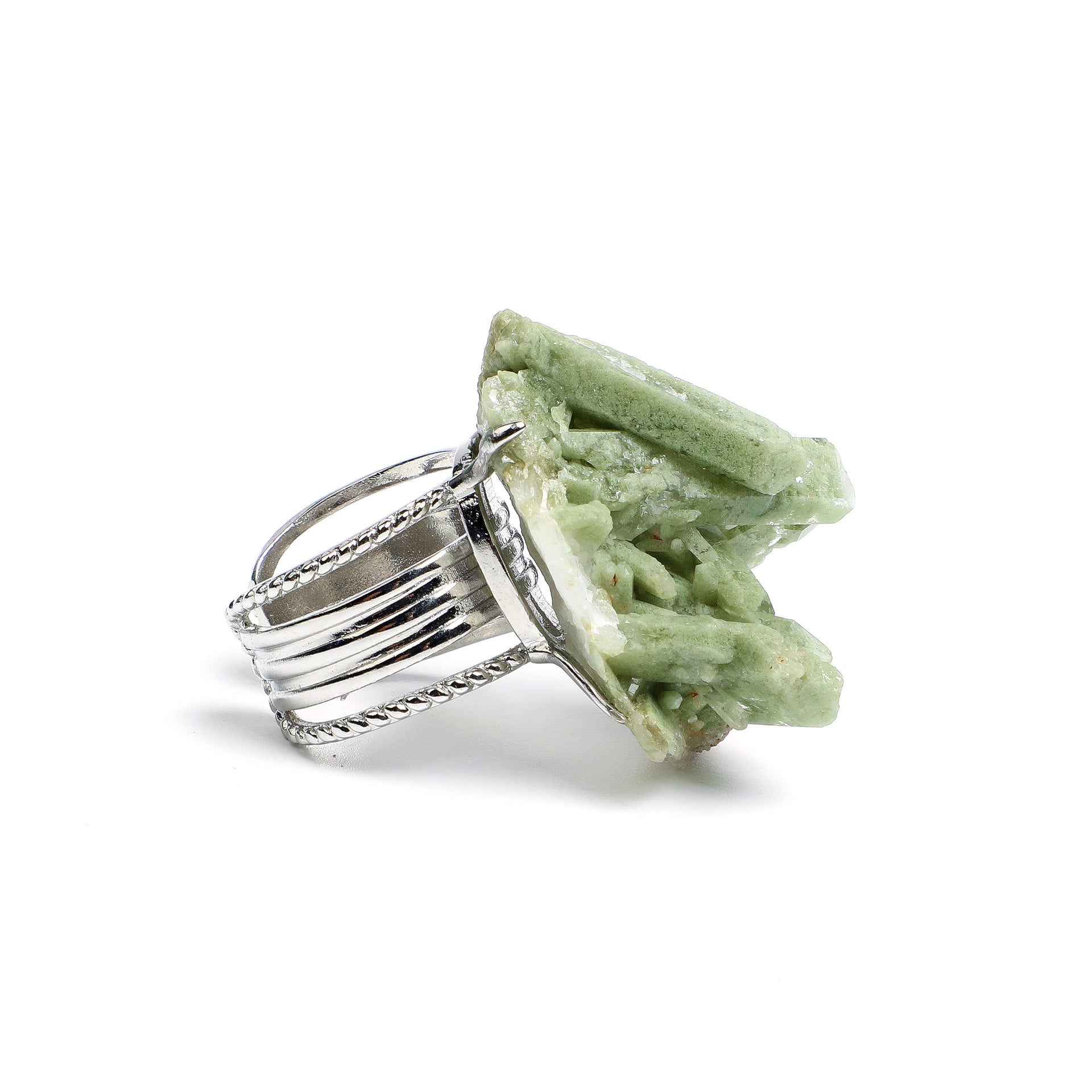 Worldly Wanderlust Collection 
 Creamy Green Peak Ring