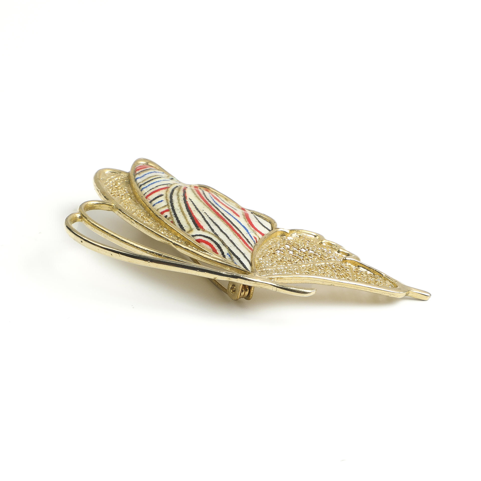 Japanese Heisei Era Washi Butterfly Brooch