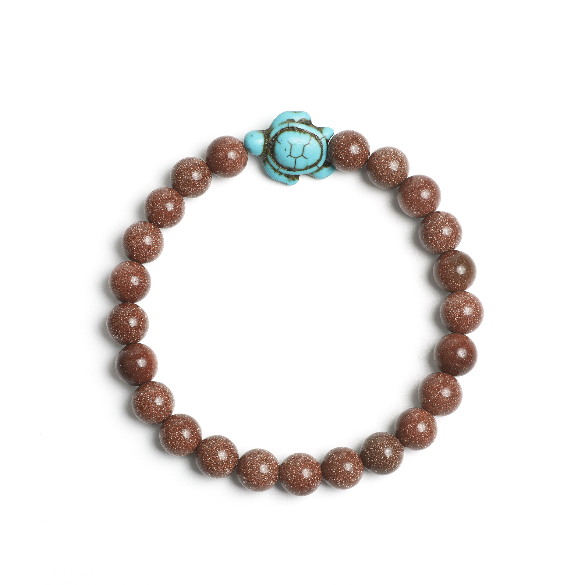 Turtle Decoration Artificial Gold Sand Bead Bracelet