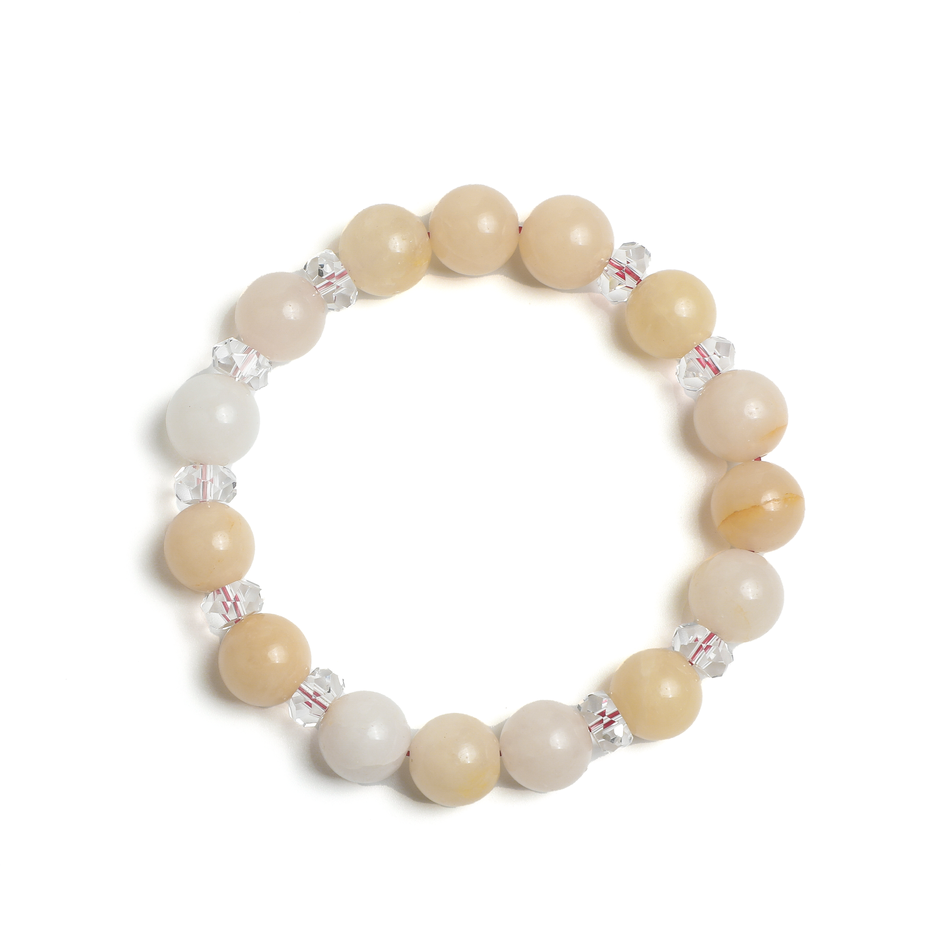 Light Yellow and White Bead Bracelet