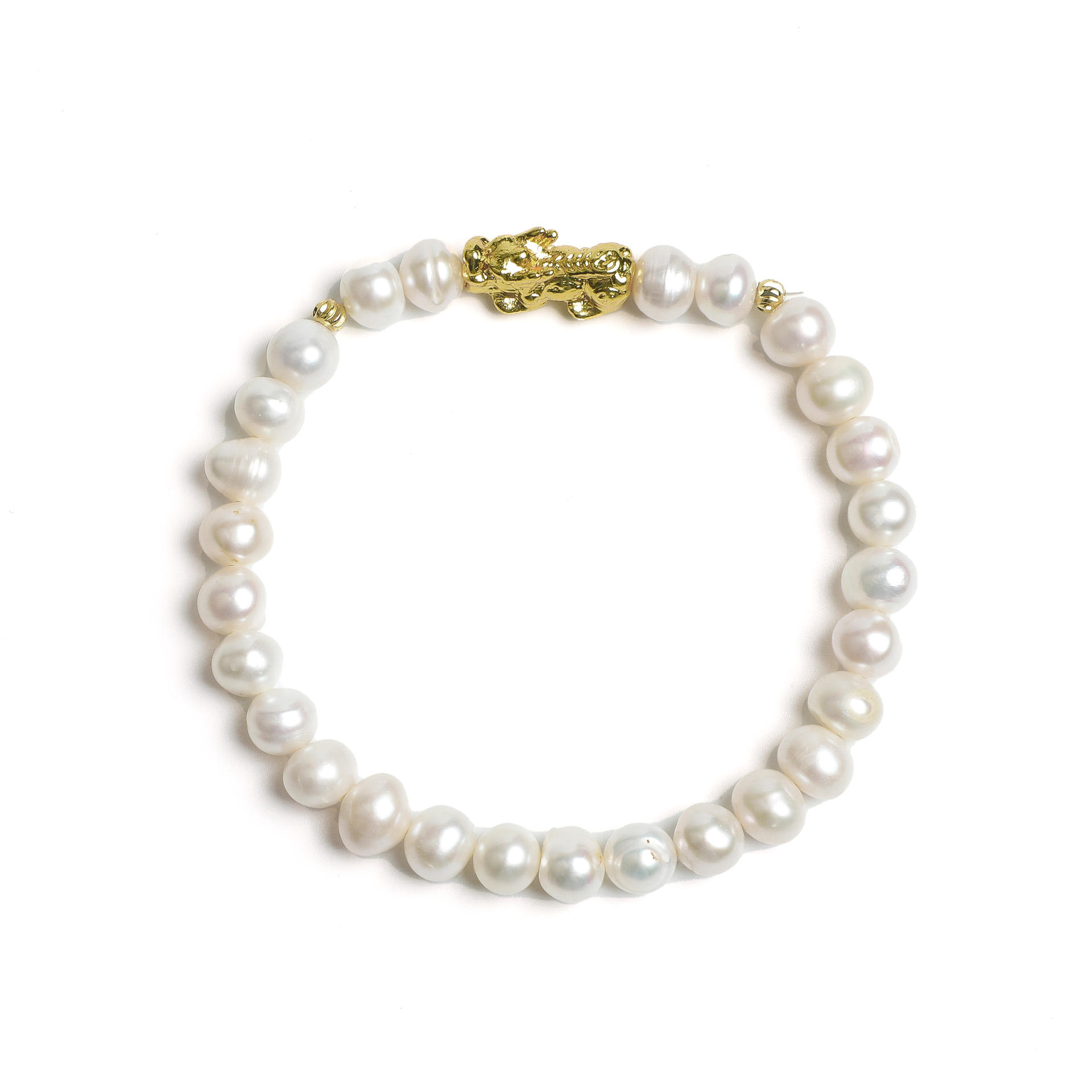 Pearl and Pi Xiu Charm Bracelet
