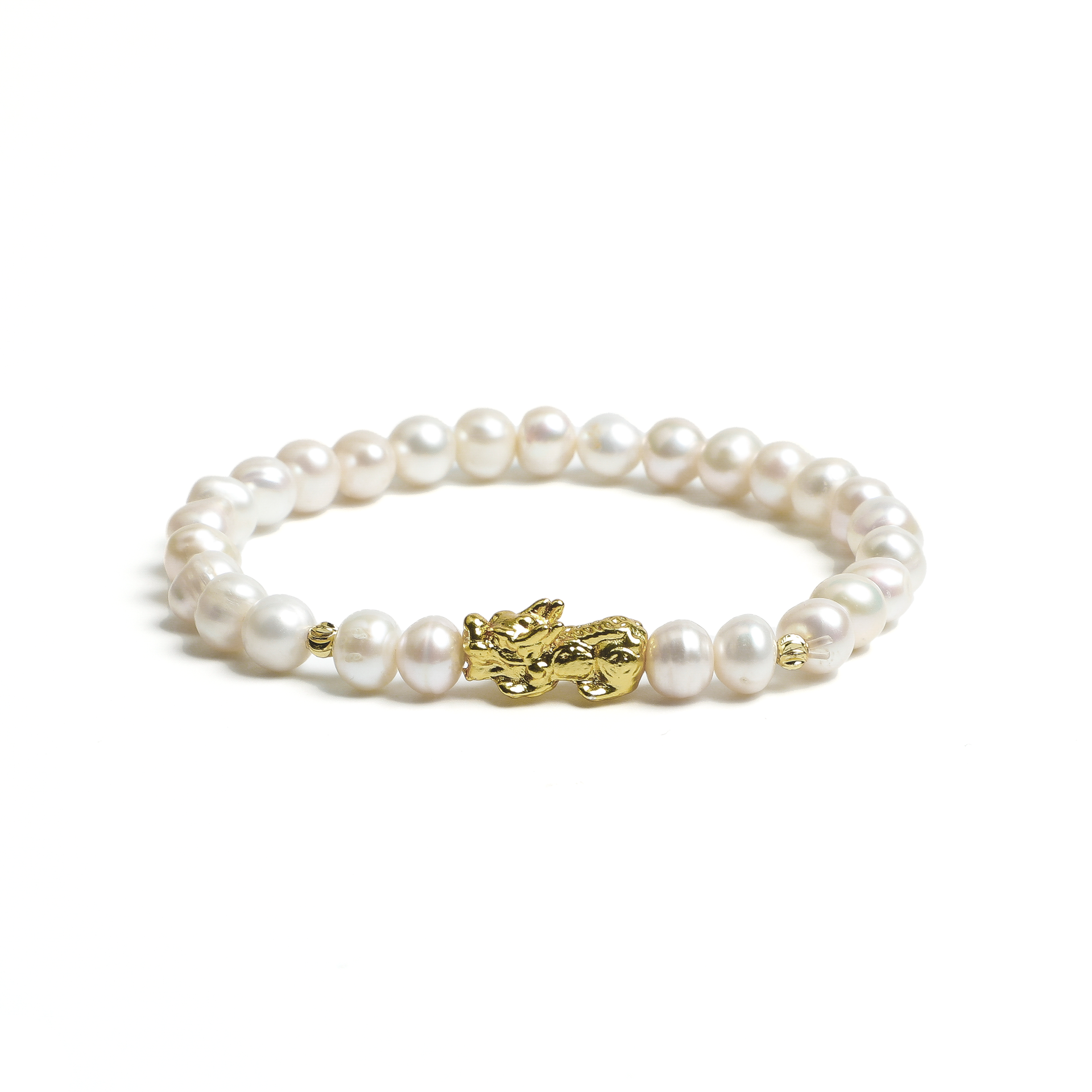 Pearl and Pi Xiu Charm Bracelet