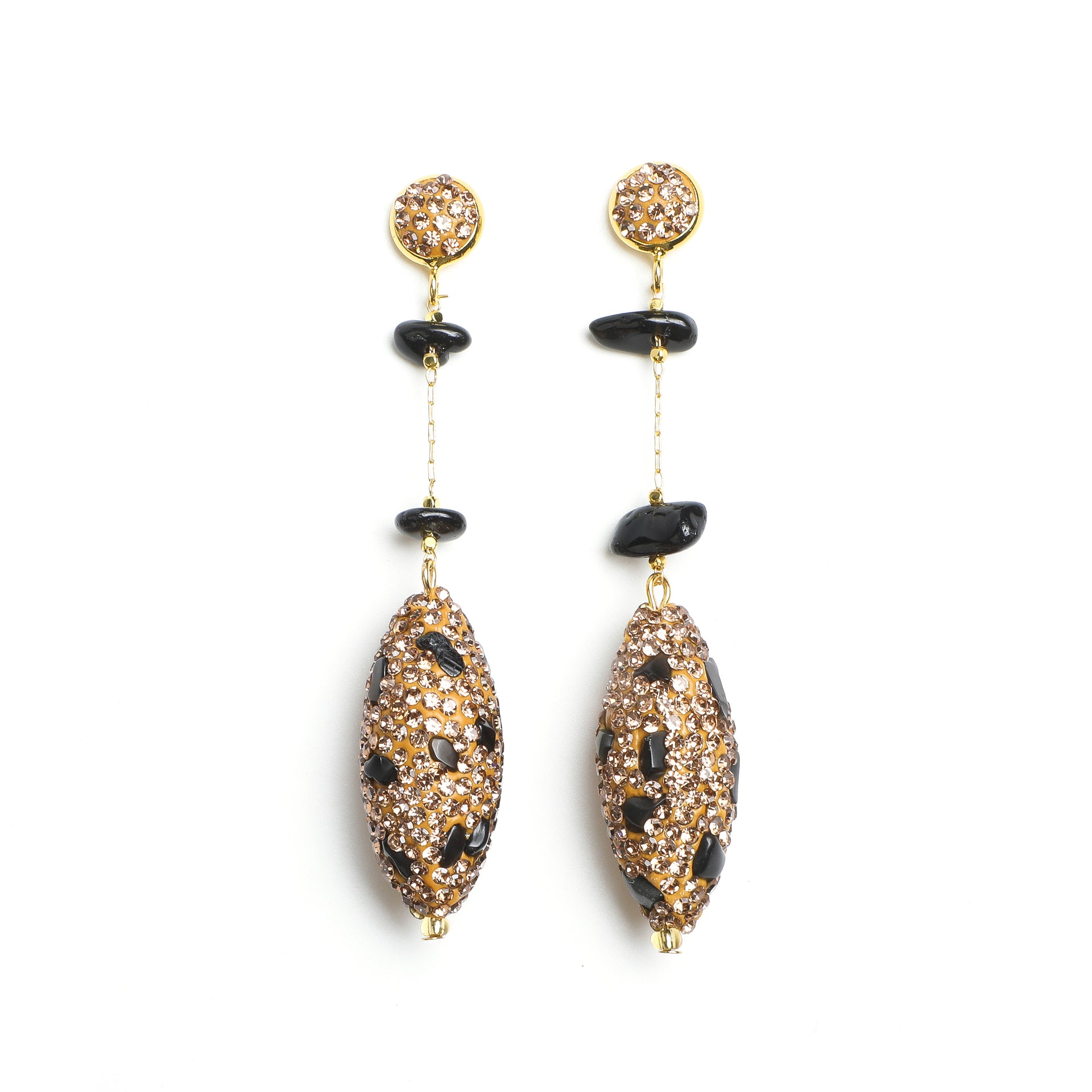 ARTLUMINNA Masterpiece Collection Obsidian Cascade Earrings 
AL-ER-018