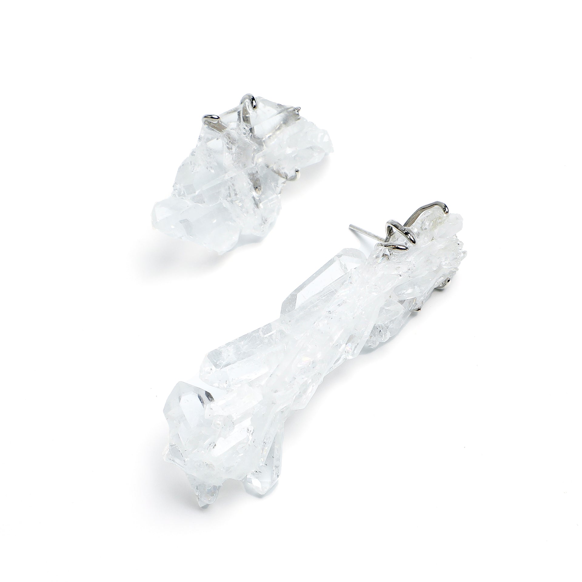 Worldly Wanderlust
Asymmetric Suture Quartz Earrings