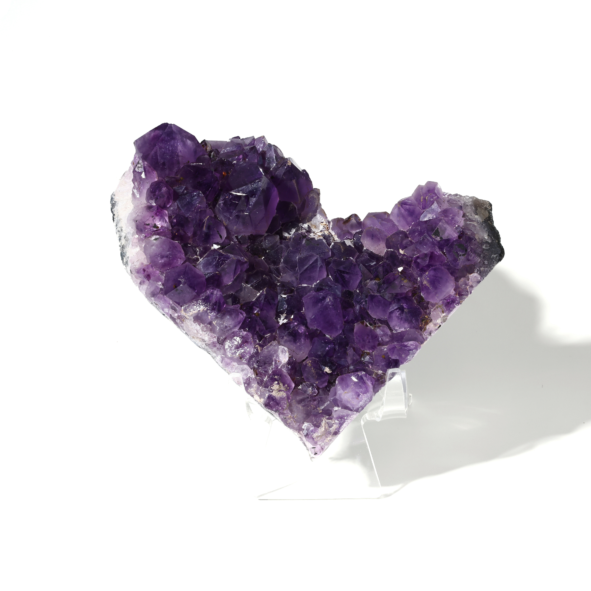 Heart Dark Amethyst Cluster Ornament