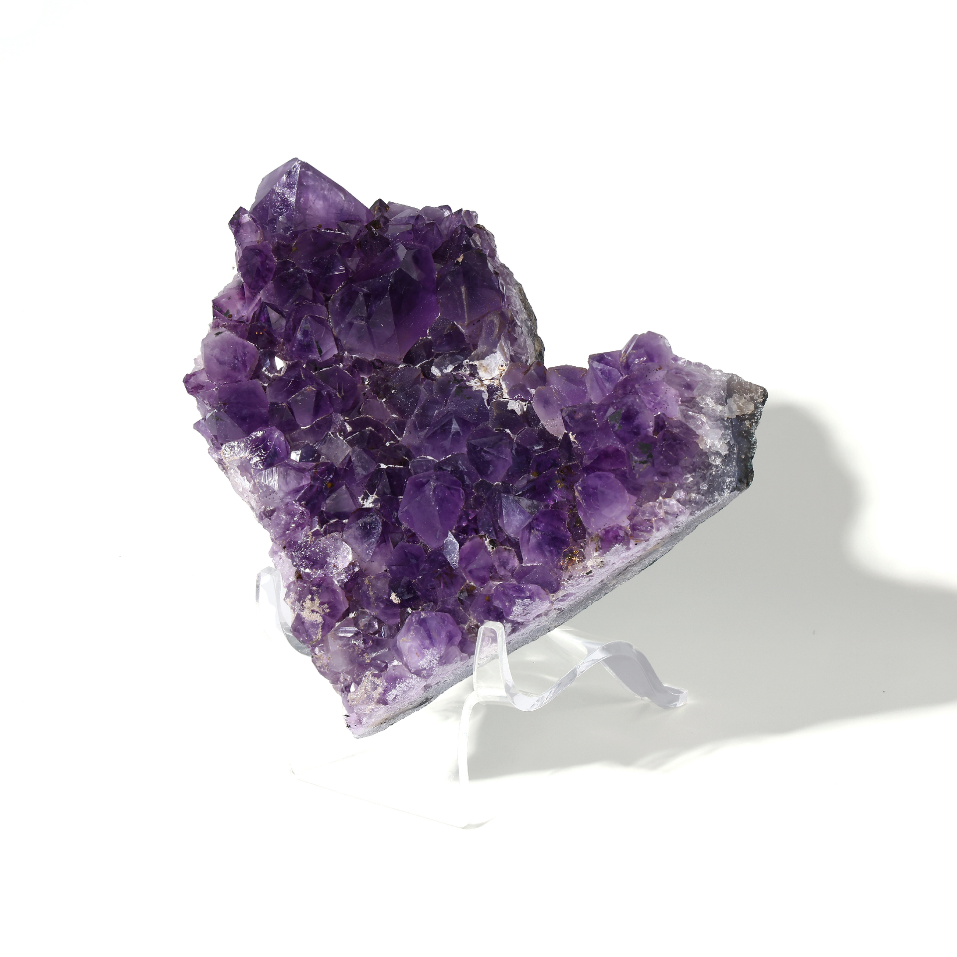 Heart Dark Amethyst Cluster Ornament