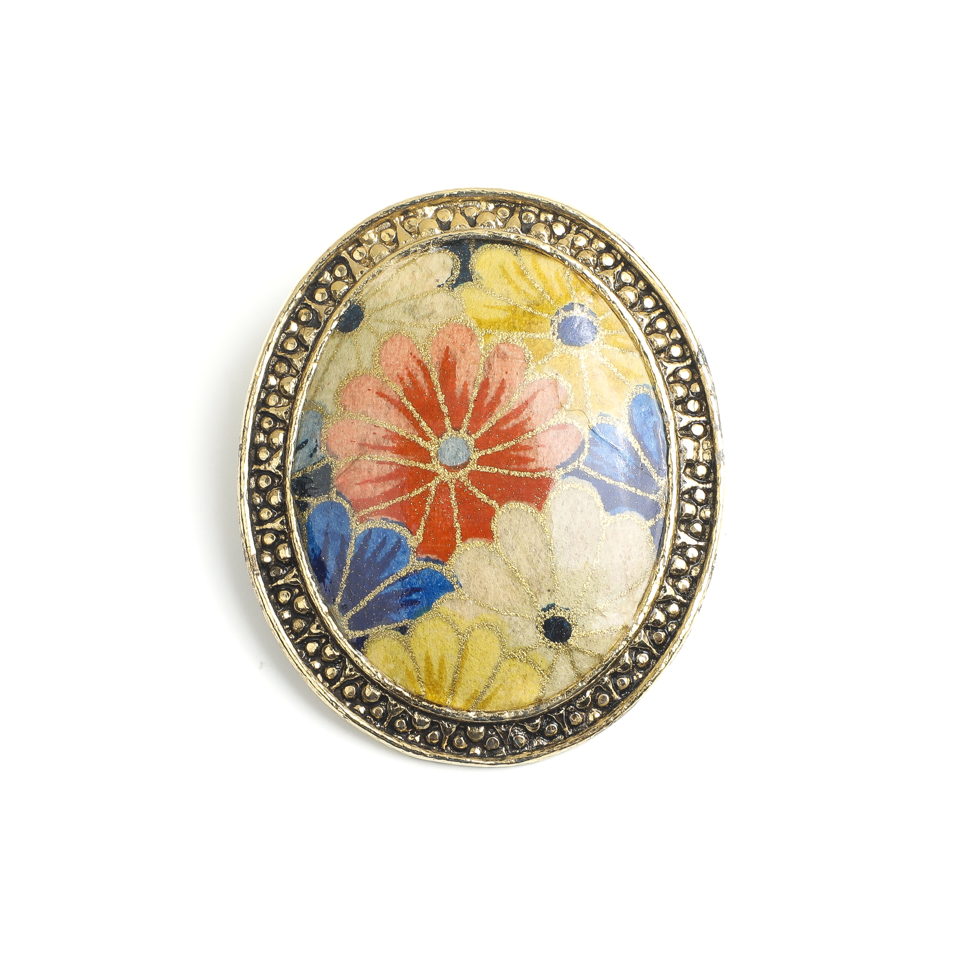 apanese Showa Era Washi Camellia Brooch