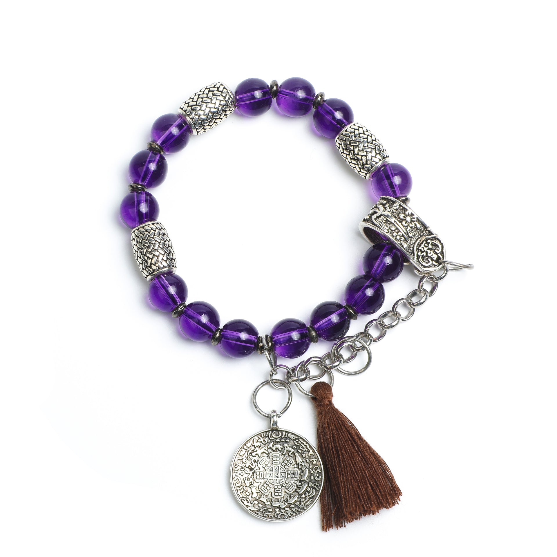 Luminous Revival Collection
Royal Amethyst Tassel Bracelet