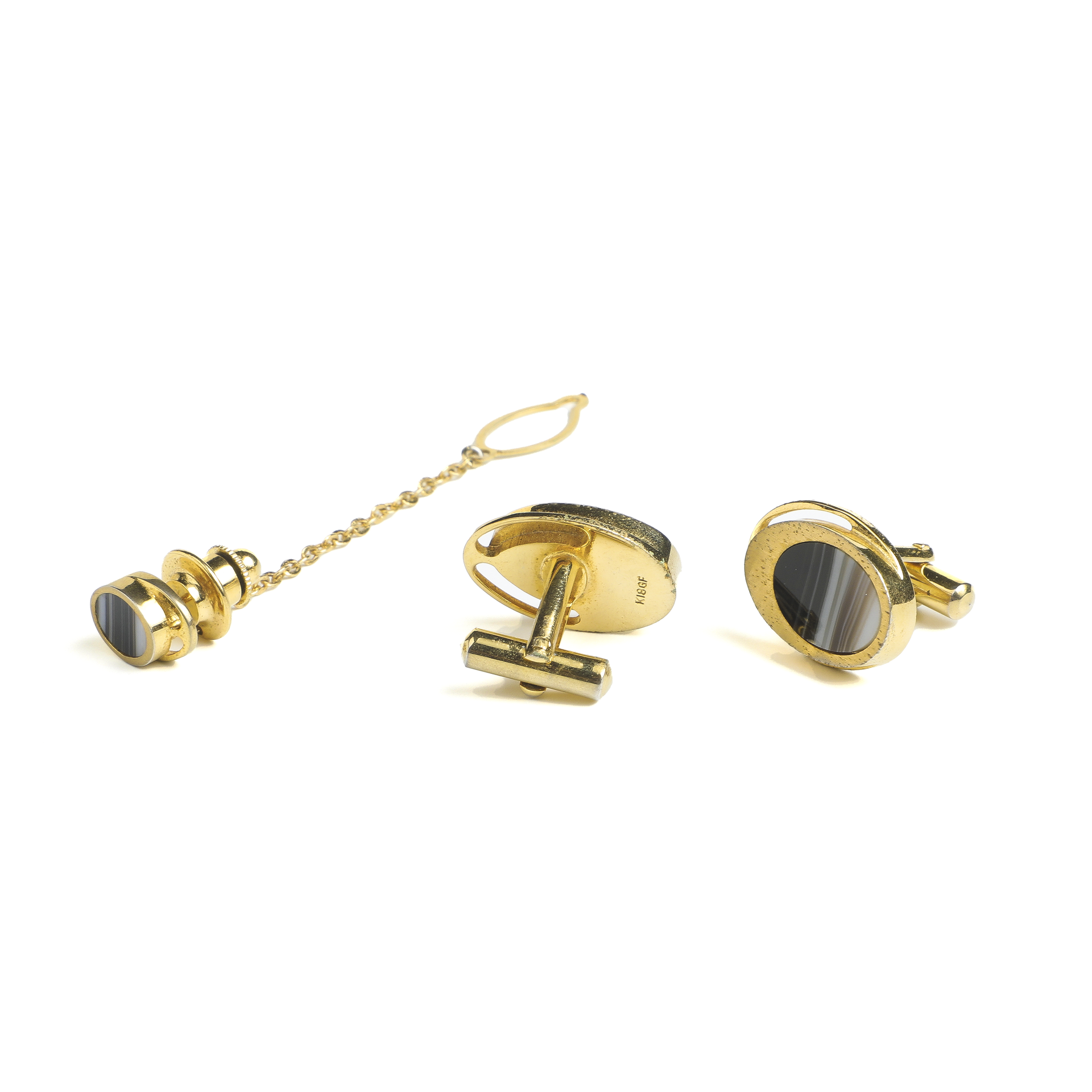 ARTLUMINNA | 1980s Vintage Curated Black Onyx Cufflinks