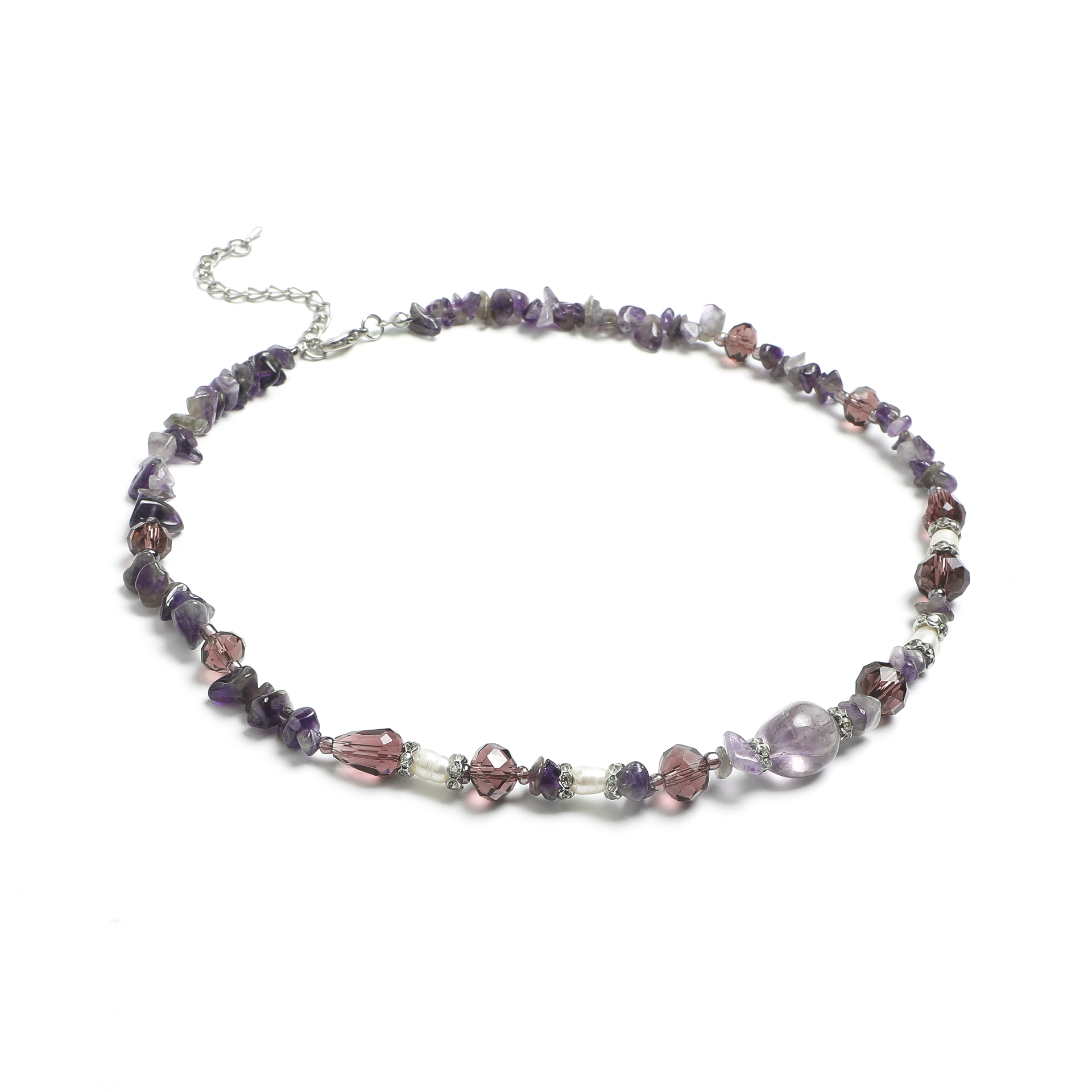 1970s Japanese Organic Crystal Formation Necklace