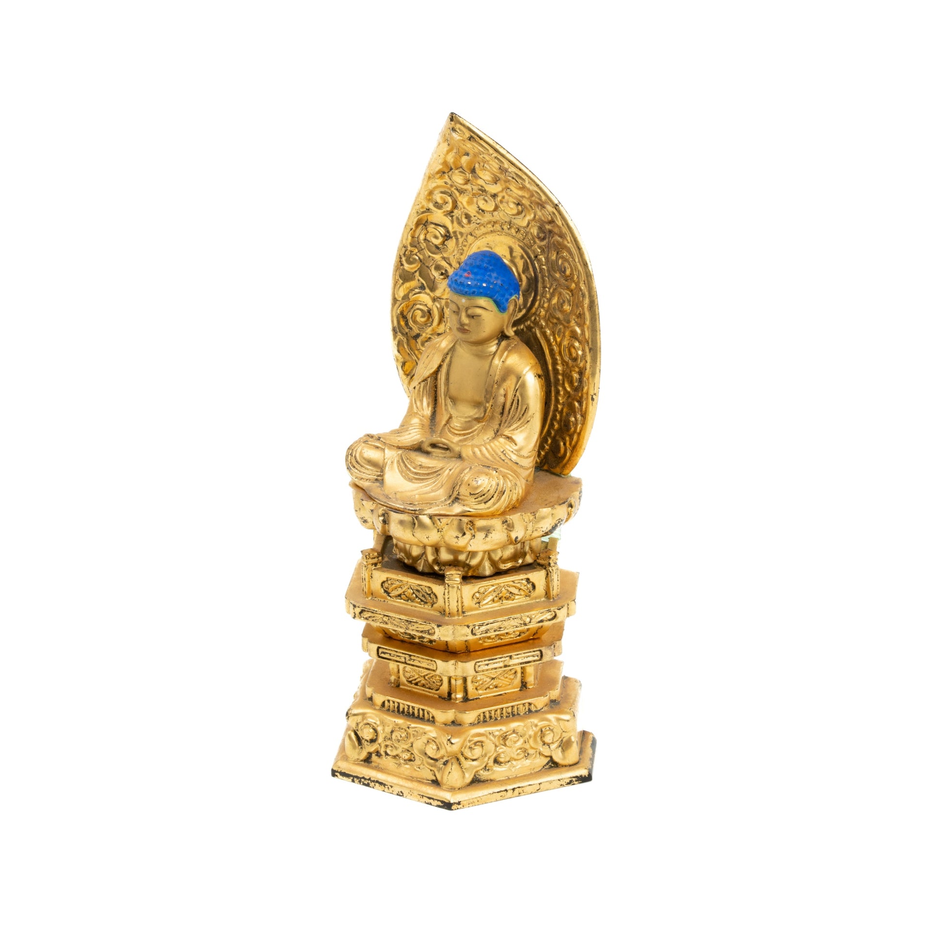 Japanese Vintage Gilt Bronze Buddha Statue