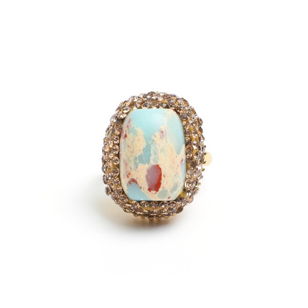 Celestial Daisy Chalcedony Ring AL-RG-028