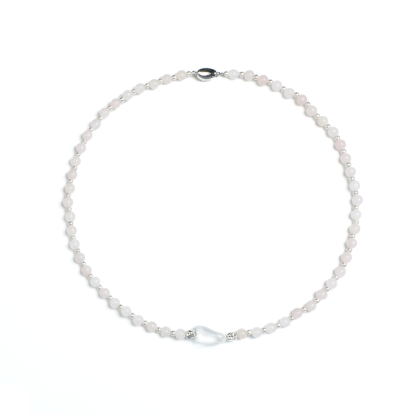Luminous Revival Collection  Rose Quartz & Clear Crystal Necklace