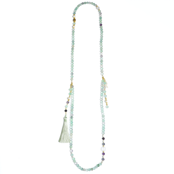 Zen Fluorite Long Necklace