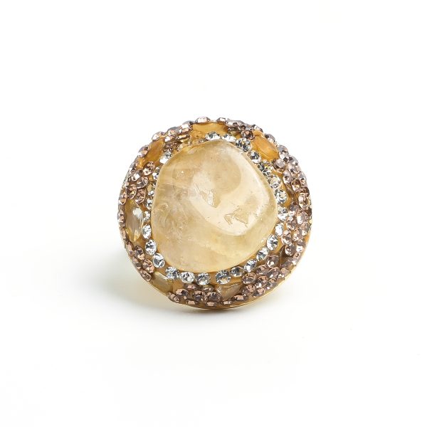 Golden Citrine Aura Ring  AL-RG-036