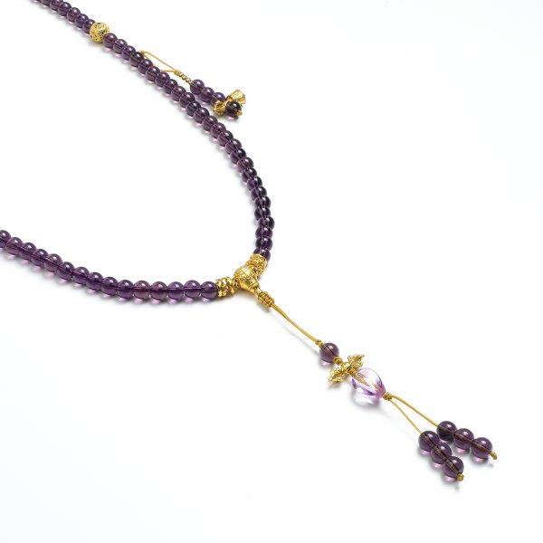 Zen Amethyst Long Necklace