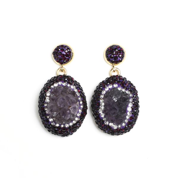 ARTLUMINNA Masterpiece Collection Violet Mystery Earrings  AL-ER-010