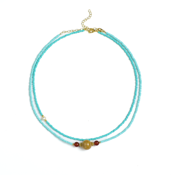 Zen Turquoise and Citrine Harmony Necklace