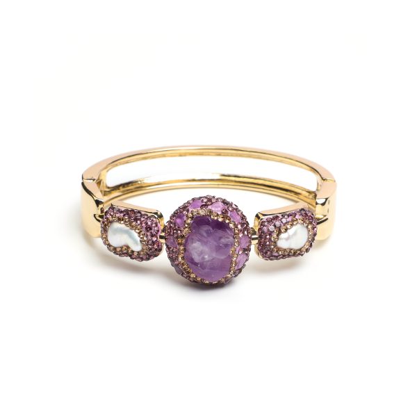 ARTLUMINNA Masterpiece Collection  Amethyst Grace Cuff AL-BG-005