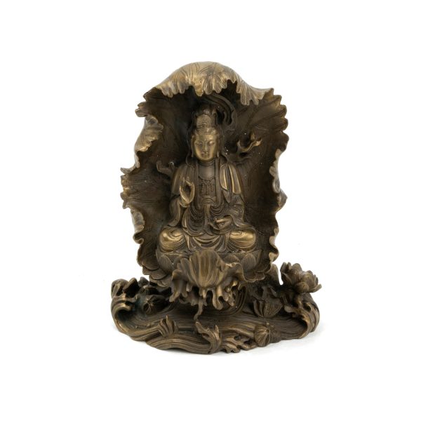 Japanese Vintage Copper Guanyin Statue