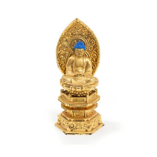 Japanese Vintage Gilt Bronze Buddha Statue